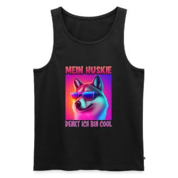 Hunde Spruch Huskie Design für Hundeliebhaber - Männer Premium Bio Tank Top - Schwarz - Vorne - Michal (187cm)