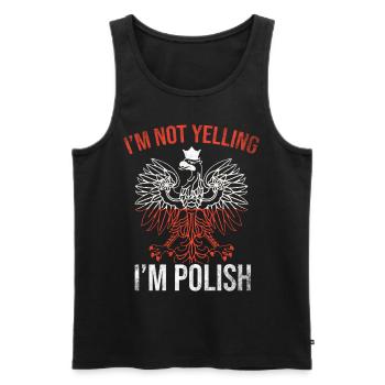 Polen Lustig Polska Polski - Männer Premium Bio Tank Top - Schwarz - Vorne - AI Model Male 178 light (178cm)