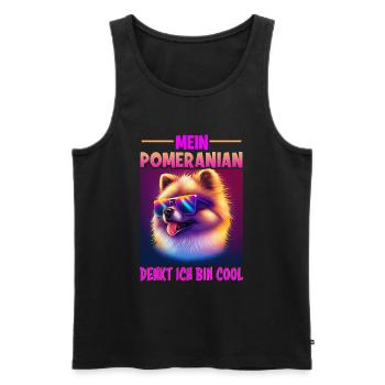 Hunde Spruch Pomeranian Design für Hundeliebhaber - Männer Premium Bio Tank Top - Schwarz - Vorne - Michal (187cm)