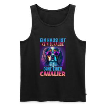 Hunde Spruch Cavalier Spaniel für Hundeliebhaber - Männer Premium Bio Tank Top - Schwarz - Vorne - Michal (187cm)
