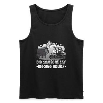 Crane operator design for excavator operators and construction workers - Men's Premium Organic Tank Top - black - Front - AI Model Male 178 light (178cm)