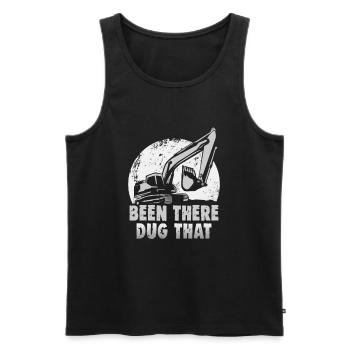 Kranführer Design für Baggerfahrer und Bauarbeiter - Männer Premium Bio Tank Top - Schwarz - Vorne - AI Model Male 178 light (178cm)