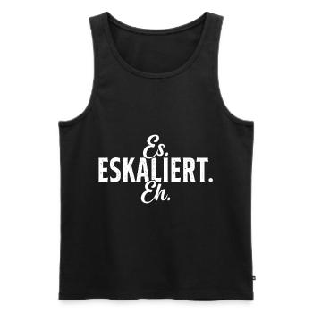 ES Eskaliert Eh - Männer Premium Bio Tank Top - Schwarz - Vorne - AI Model Male 178 light (178cm)