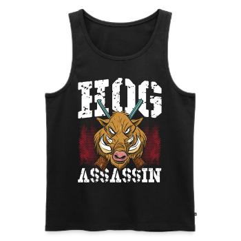 Hog Assassin Hog Hunting Wild Boar Hunter - Männer Premium Bio Tank Top - Schwarz - Vorne - AI Model Male 178 light (178cm)