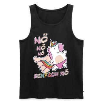 Noe Einhorn Superheld lustiger Spruch - Männer Premium Bio Tank Top - Schwarz - Vorne - Michal (187cm)