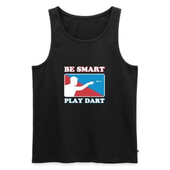Darts Player Scoring Hobby Dart Player - Men's Premium Organic Tank Top - black - Front - AI Model Male 178 light (178cm)