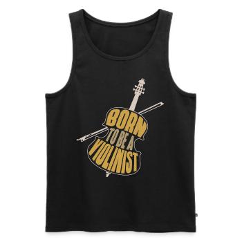 Violin Violinist Born To Be A - Men's Premium Organic Tank Top - black - Front - AI Model Male 178 light (178cm)
