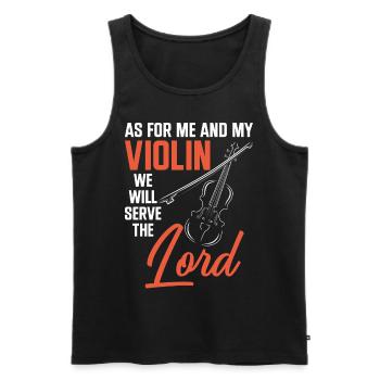 Violoniste Violoniste Jesus Faith - Débardeur bio Premium Homme - noir - Devant - Michal (187cm)