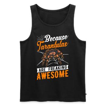 Because Tarantulas are freaking awesome Tarantel - Männer Premium Bio Tank Top - Schwarz - Vorne - Michal (187cm)
