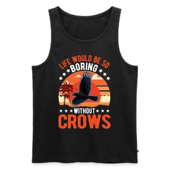 Crow Raven Crow Crow Husbandry Crow Breeder - Men's Premium Organic Tank Top - black - Front - AI Model Male 178 light (178cm)