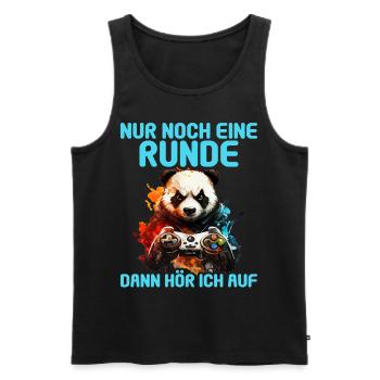 Nur noch eine Runde dann hör ich auf Kinder Gaming - Männer Premium Bio Tank Top - Schwarz - Vorne - Michal (187cm)