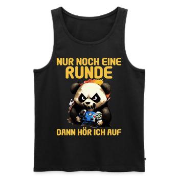 Nur noch eine Runde dann hör ich auf Kinder Gaming - Männer Premium Bio Tank Top - Schwarz - Vorne - Michal (187cm)