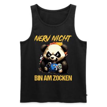 Nur noch eine Runde dann hör ich auf Kinder Gaming - Männer Premium Bio Tank Top - Schwarz - Vorne - Michal (187cm)