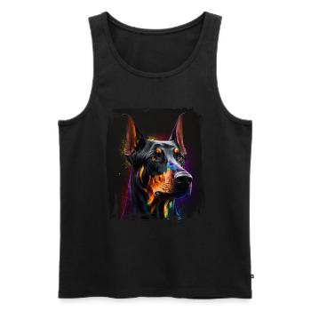 Dog saying Doberman design pour les amoureux des chiens - Débardeur bio Premium Homme - noir - Devant - Michal (187cm)