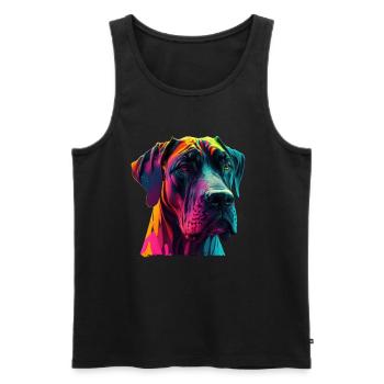 Chien disant Dogue allemand pour les amoureux des chiens - Débardeur bio Premium Homme - noir - Devant - Michal (187cm)