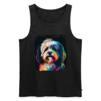 Hunde Spruch Havaneser Design für Hundeliebhaber - Männer Premium Bio Tank Top - Schwarz - Vorne - Michal (187cm)