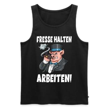 Chef Vorgesetzter Arbeiten - Männer Premium Bio Tank Top - Schwarz - Vorne - AI Model Male 178 light (178cm)