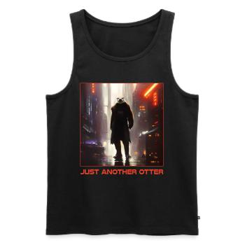 Just Another Otter Lustige Otter Sprüche - Männer Premium Bio Tank Top - Schwarz - Vorne - AI Model Male 178 light (178cm)