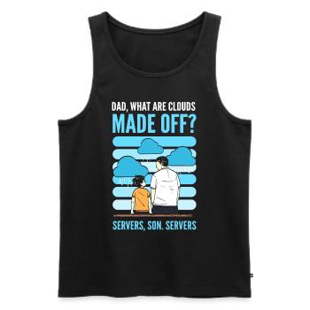 What Are Clouds Made Of Programming Programmer - Männer Premium Bio Tank Top - Schwarz - Vorne - AI Model Male 178 light (178cm)
