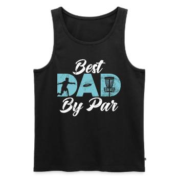 Lustiges Disc Golf & Ultimate Frisbee Spieler - Männer Premium Bio Tank Top - Schwarz - Vorne - Michal (187cm)