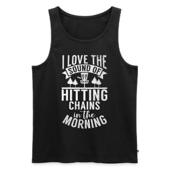 Fun Disc Golf & Ultimate Frisbee Player - Men's Premium Organic Tank Top - black - Front - Michal (187cm)