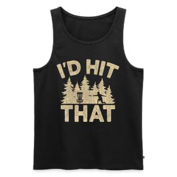 Fun Disc Golf & Ultimate Frisbee Player - Men's Premium Organic Tank Top - black - Front - Michal (187cm)