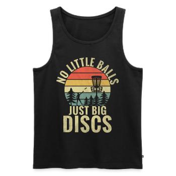 Lustiges Disc Golf & Ultimate Frisbee Spieler - Männer Premium Bio Tank Top - Schwarz - Vorne - Michal (187cm)
