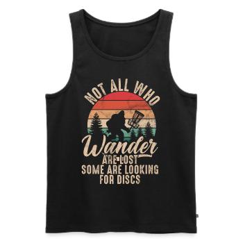 Fun Disc Golf & Ultimate Frisbee Player - Men's Premium Organic Tank Top - black - Front - Michal (187cm)
