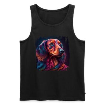 Hunde Spruch Dachshund Design für Hundeliebhaber - Männer Premium Bio Tank Top - Schwarz - Vorne - Michal (187cm)