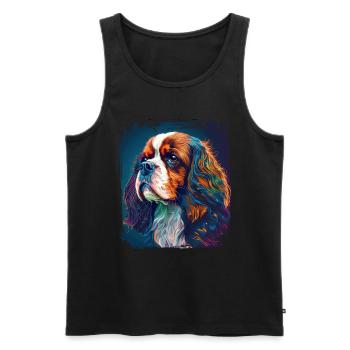 Dog saying Cavalier Spaniel for dog lovers - Men's Premium Organic Tank Top - black - Front - Michal (187cm)