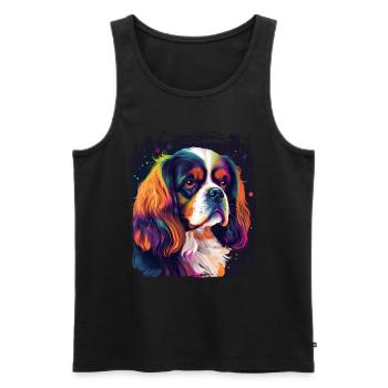 Dog saying Cavalier Spaniel for dog lovers - Men's Premium Organic Tank Top - black - Front - Michal (187cm)