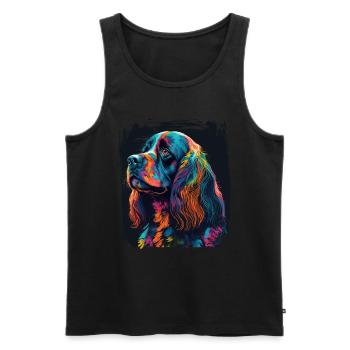 Dog saying Cocker Spaniel pour les amoureux des chiens - Débardeur bio Premium Homme - noir - Devant - Michal (187cm)