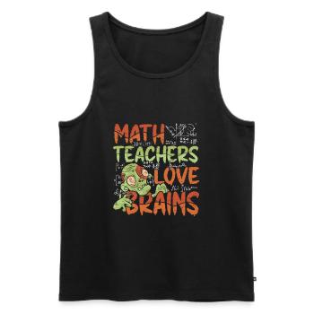 Math teachers love brains - Halloween costume - Men's Premium Organic Tank Top - black - Front - Michal (187cm)