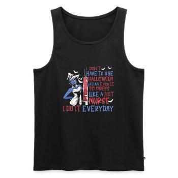 Heiße Krankenschwester Halloween - Männer Premium Bio Tank Top - Schwarz - Vorne - Michal (187cm)