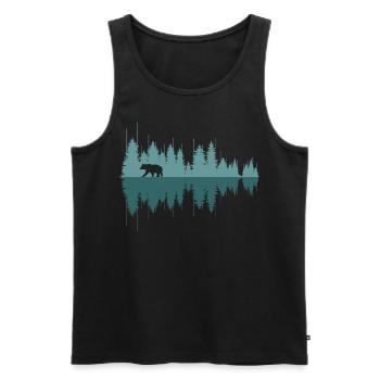 Wildlife Nature Animal Bear Outdoor - Men's Premium Organic Tank Top - black - Front - Michal (187cm)