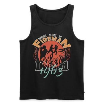 Feuerwehrmann Papa Feuerwehr 1963 - Männer Premium Bio Tank Top - Schwarz - Vorne - Michal (187cm)