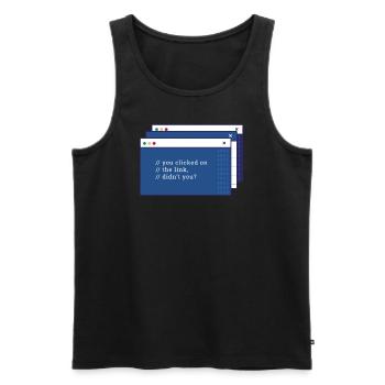 Hacker Programmeur Développeur Informatique - Débardeur bio Premium Homme - noir - Devant - Michal (187cm)
