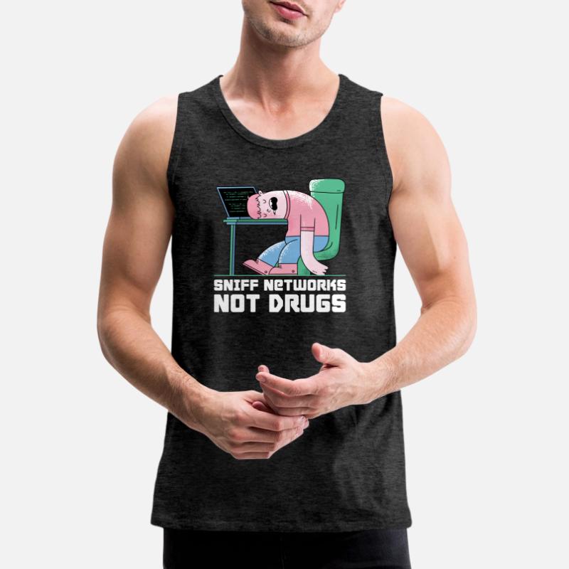 Hacker Programmer Developer Computer Science Men's Premium Organic Tank Top