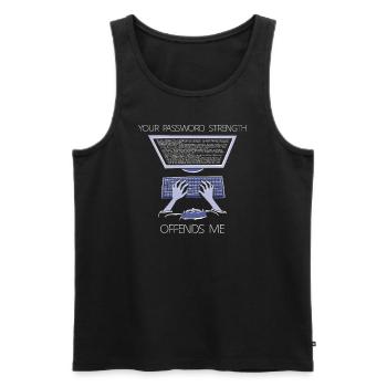 Hacker Programmer Developer Computer Science - Men's Premium Organic Tank Top - black - Front - Michal (187cm)