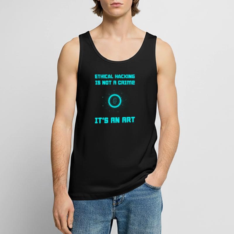 Hacker Programmer Developer Computer Science Men's Premium Organic Tank Top