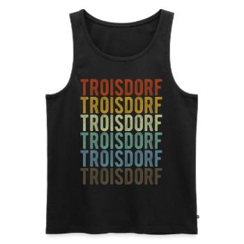Troisdorf Stadt Retro Vintage - Männer Premium Bio Tank Top - Schwarz - Vorne - Michal (187cm)