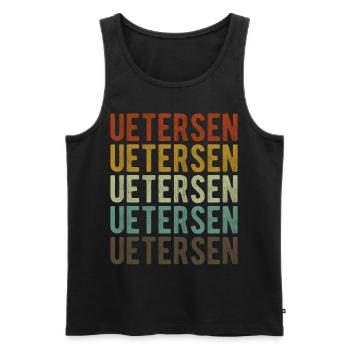 Uetersen City Rétro Vintage - Débardeur bio Premium Homme - noir - Devant - Michal (187cm)