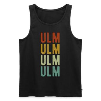 Ulm Stadt Retro Vintage - Männer Premium Bio Tank Top - Schwarz - Vorne - Michal (187cm)