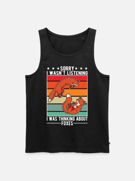 Fuchs Geschenk Rotfuchs - Männer Premium Bio Tank Top - Schwarz