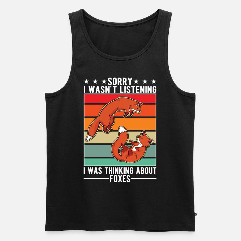Fuchs Geschenk Rotfuchs - Männer Premium Bio Tank Top - Schwarz