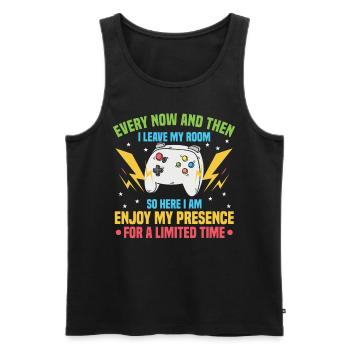 Gaming Design for Gamer - Men's Premium Organic Tank Top - black - Front - Michal (187cm)
