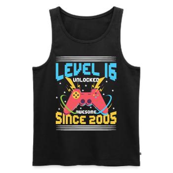 J’ai deux titres Brother et Gamer - Débardeur bio Premium Homme - noir - Devant - Michal (187cm)