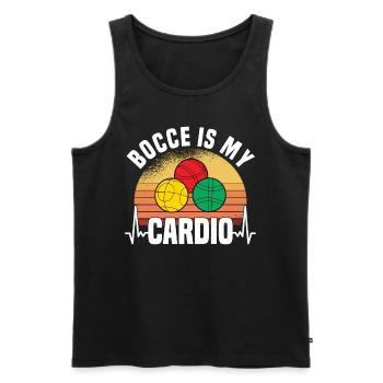 Boccia Petanque Boule Bocciaspieler Lyonnais - Männer Premium Bio Tank Top - Schwarz - Vorne - Michal (187cm)