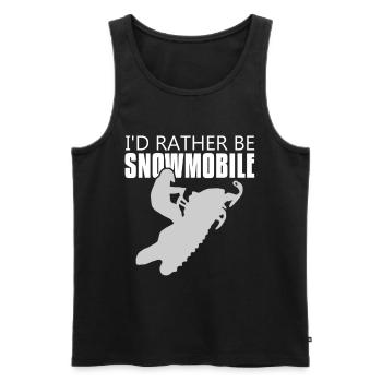 I would rather - Men's Premium Organic Tank Top - black - Front - Michal (187cm)
