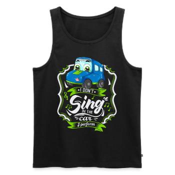 Lustiges Automobil, Auto-Spruch, Singen - Männer Premium Bio Tank Top - Schwarz - Vorne - AI Model Male 178 light (178cm)